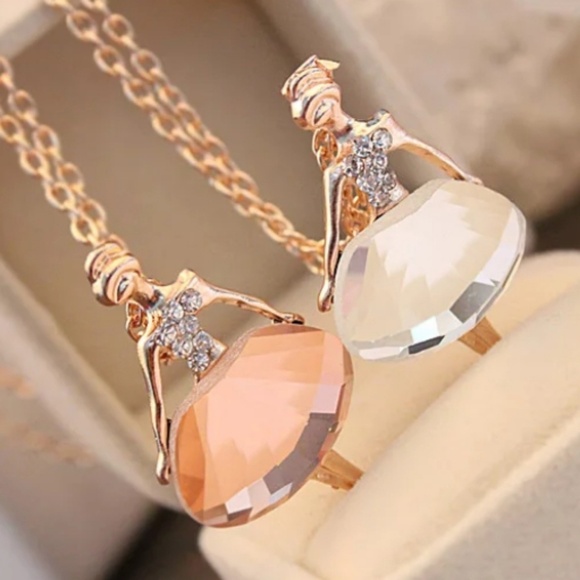 Crystal Ballerina Figurine Long Chain - Picture 2 of 6